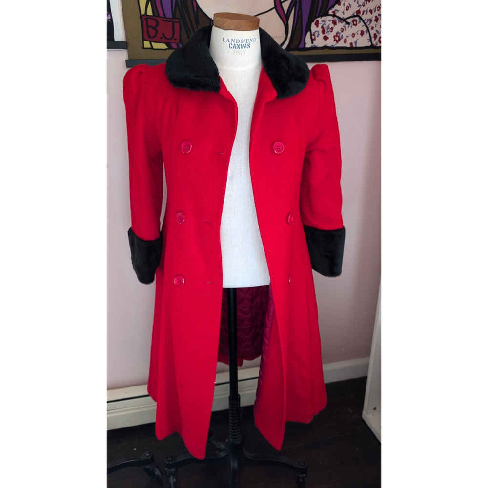 Vintage Jake's kids red wool coat